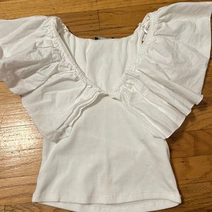 White Zara shirt in size small.